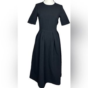 Black Vintage dress a-line skirt with pockets